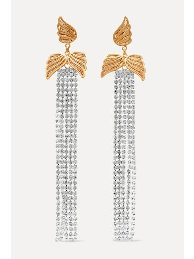 Eloise gold-tone crystal earrings | NET-A-PORTER (UK & EU)
