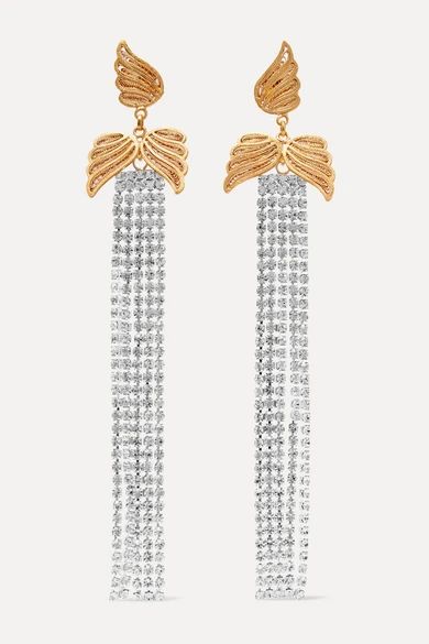 Eloise gold-tone crystal earrings | NET-A-PORTER (UK & EU)