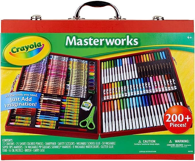 Crayola Masterworks Art Case, Over 200 Piece, Gift for Kids, Age 4, 5, 6, 7 | Amazon (US)