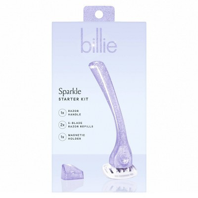 Billie Women's Sparkle Razor Kit - 1 Handle + Magnetic Holder + 2 Blade Refills | Target