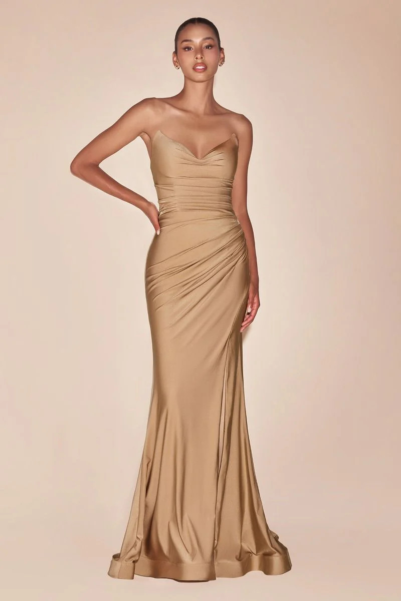 The Ava Gown - Nude Gold| Lady Black Tie | Lady Black Tie