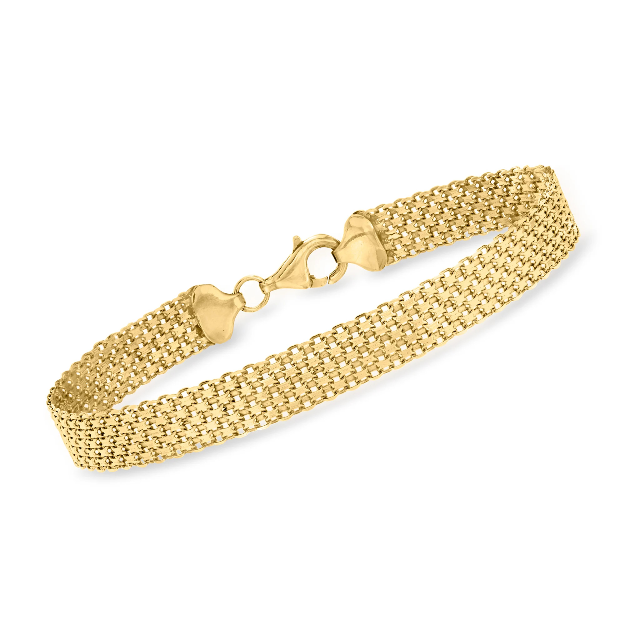 18kt Gold Over Sterling Bismark-Link Bracelet | Ross-Simons
