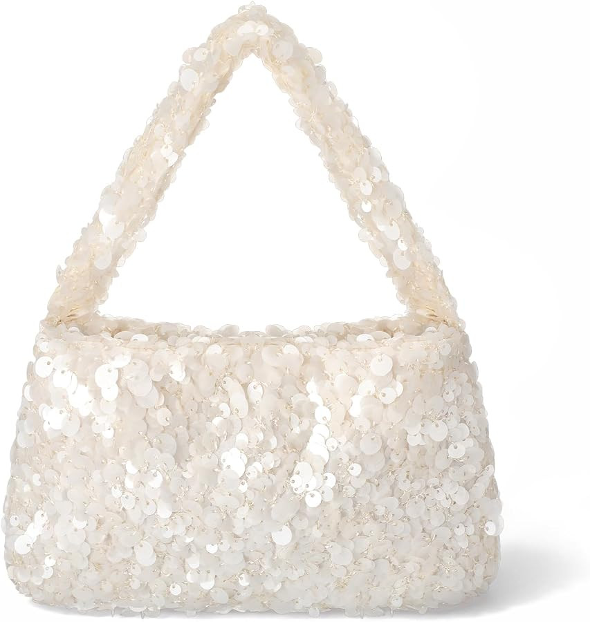 Sequin Bag Sparkle Purse for Wedding Women's Elegant Shiny Hobo Bag for Evening Party Formal Even... | Amazon (US)