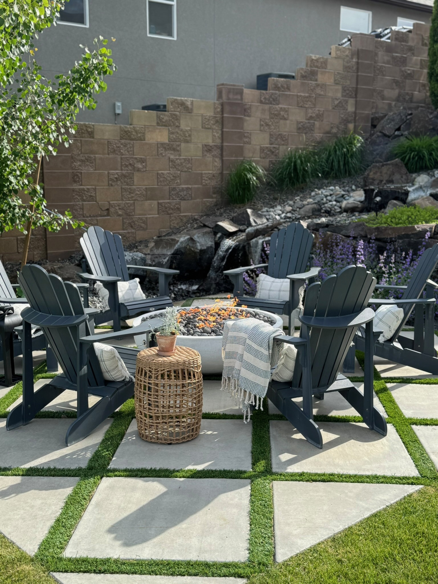 The perfect backyard fire pit set up for all those nights roasting marshmallows! 

outdoor patio furniture, patio set, Adirondack chairs, fire pit 

 #LTKHome
