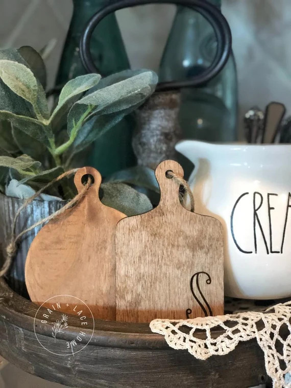 Mini Cutting Boards | Tiered Tray Decor | Farmhouse Decor | Tiered Tray Farmhouse Decor | Mini Cu... | Etsy (US)