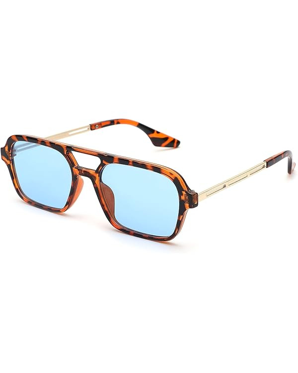Pro Acme Square Aviator Trendy Sunglasses for Women Men Vintage 70s Flat Pilot Tinted Glasses UV4... | Amazon (US)