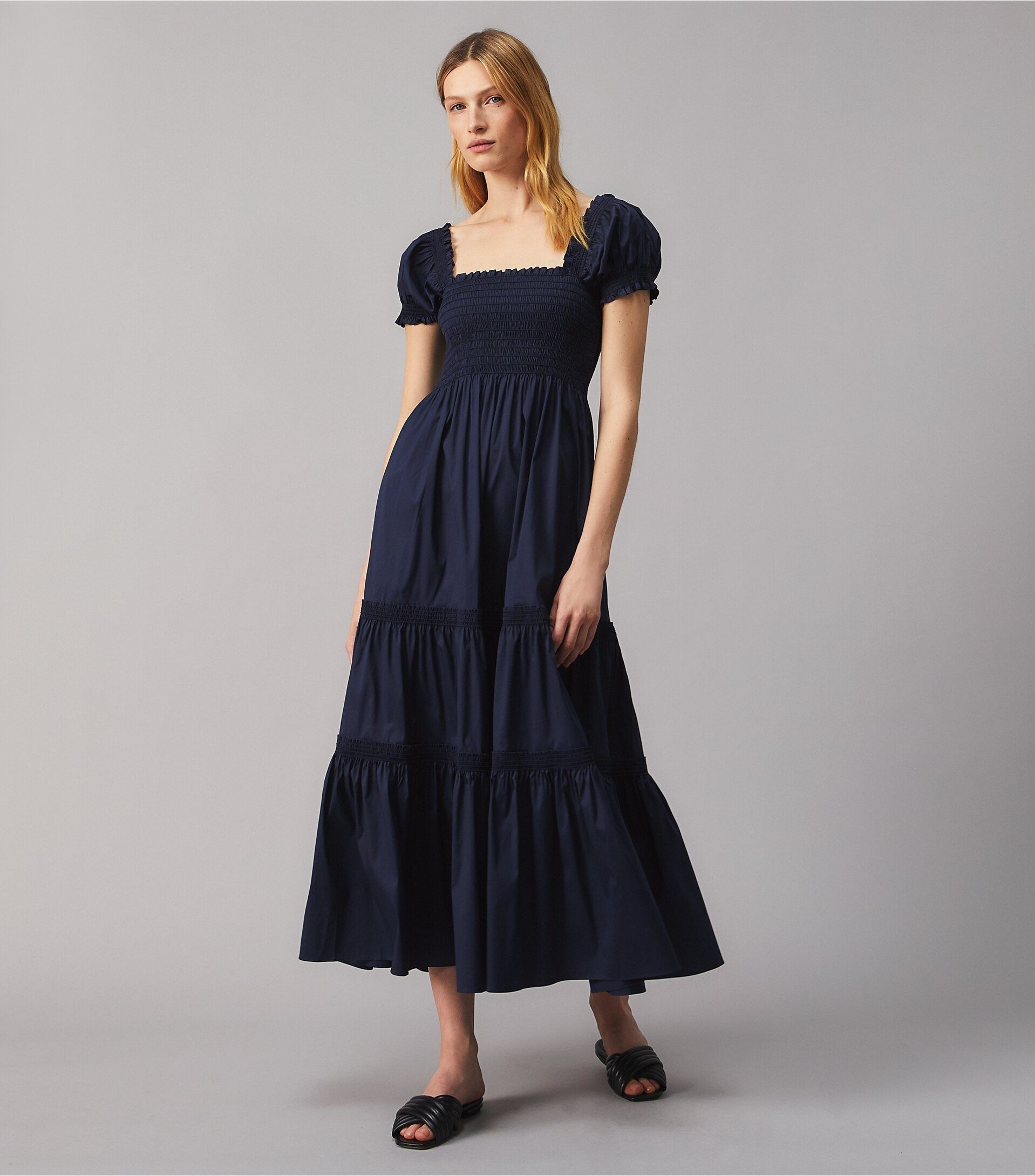 Smocked Midi Dress | Tory Burch (US)