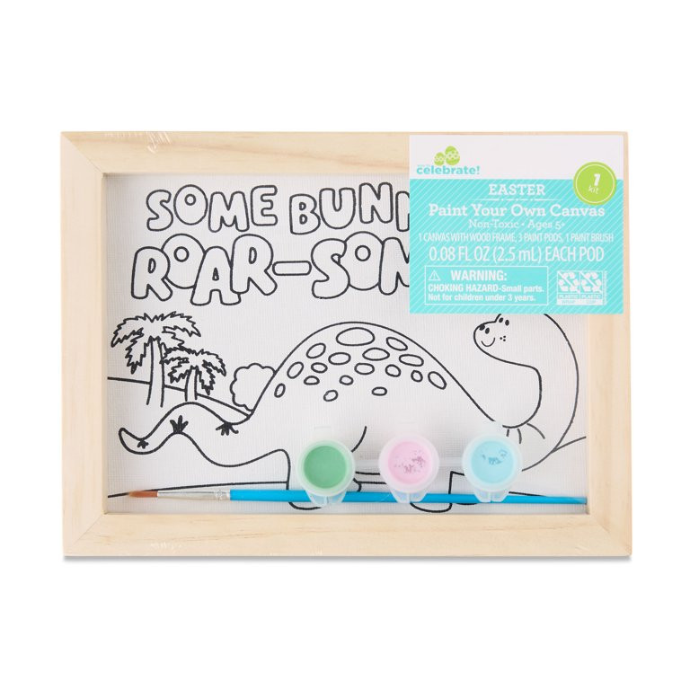 Easter Paint Your Own Dinosaur Canvas, by Way To Celebrate | Walmart (US)