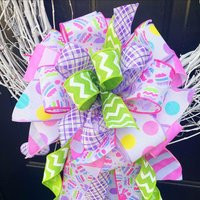 Easter Egg Ribbon Bow Lilac, Green, & Pink Spring Decor | Etsy (US)