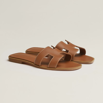 NIB Hermes Gold "H" Oran Leather Sandals Shoes  | eBay | eBay US