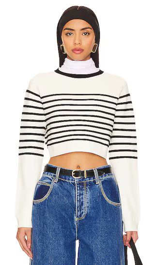 Willow Striped Sweater in Black & White | Revolve Clothing (Global)