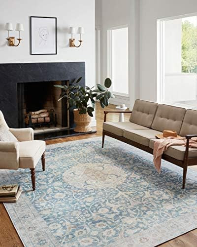 Chris Loves Julia x Loloi Jules JUL-03 Antique / Sky Oriental Area Rug 5'-0" x 7'-6" | Amazon (US)