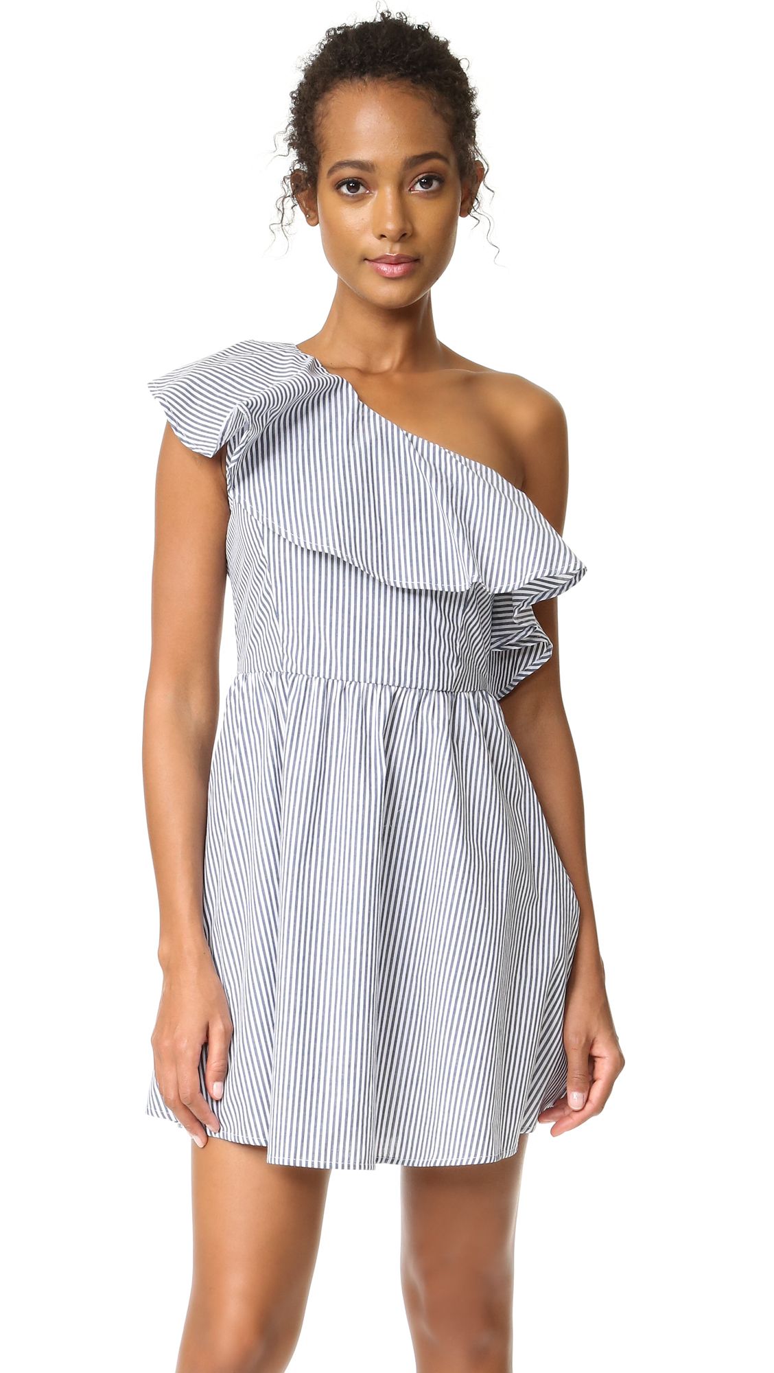 Stripe One Shoulder Dress | Shopbop