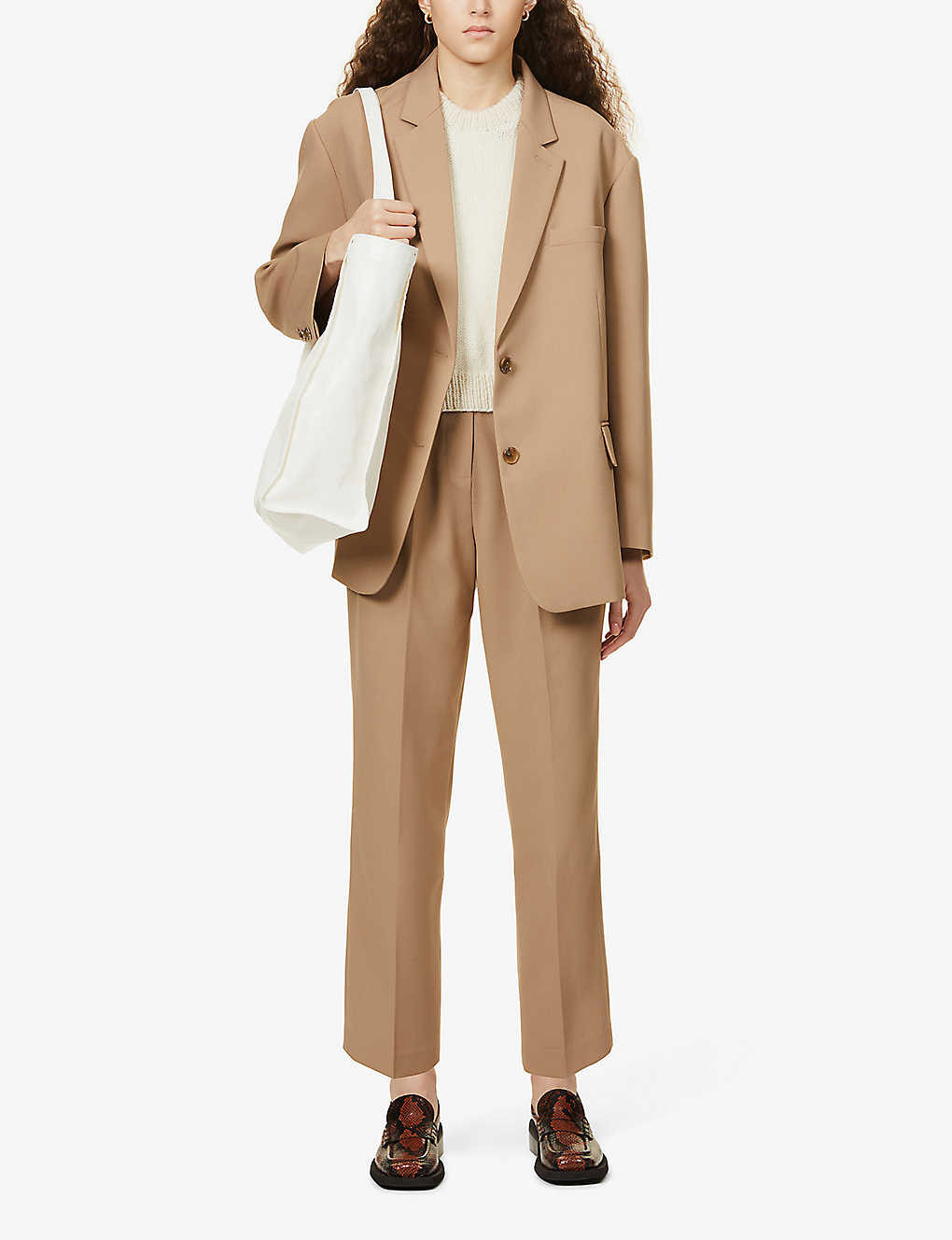 Bea single-breasted stretch-crepe blazer jacket | Selfridges