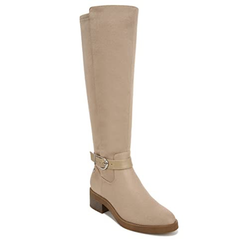 LifeStride Womens Brooks Knee High Riding Boots Beige Faux Leather 7.5 W | Amazon (US)