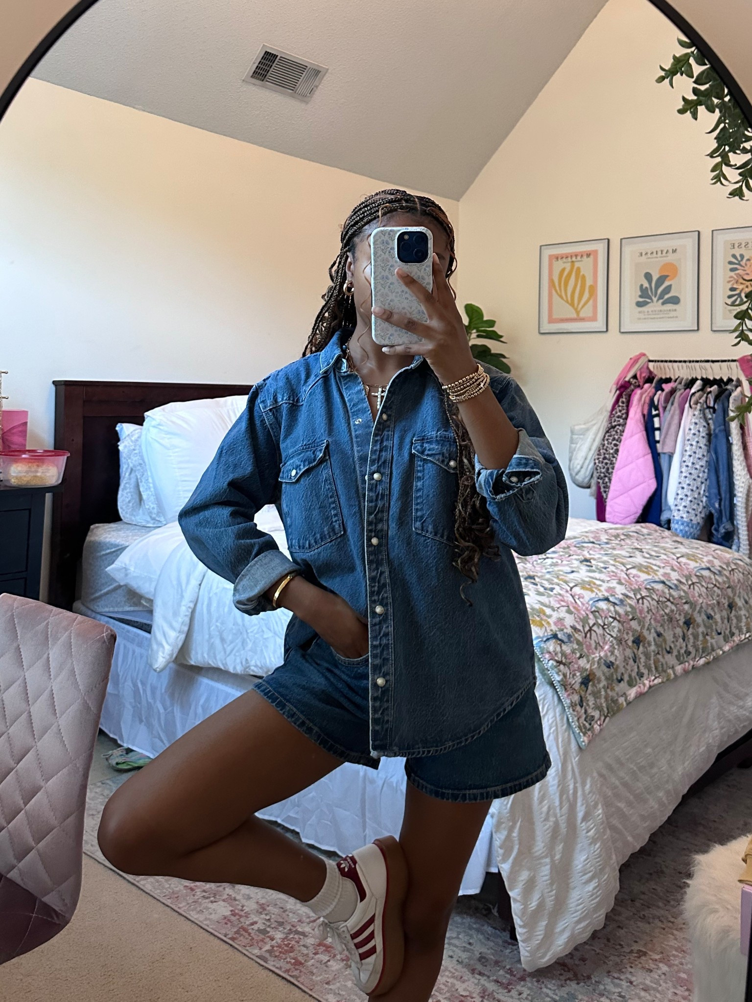 Canadian tuxedo, denim outfit, denim shorts, adidas 

#LTKStyleTip #LTKFindsUnder50 #LTKShoeCrush