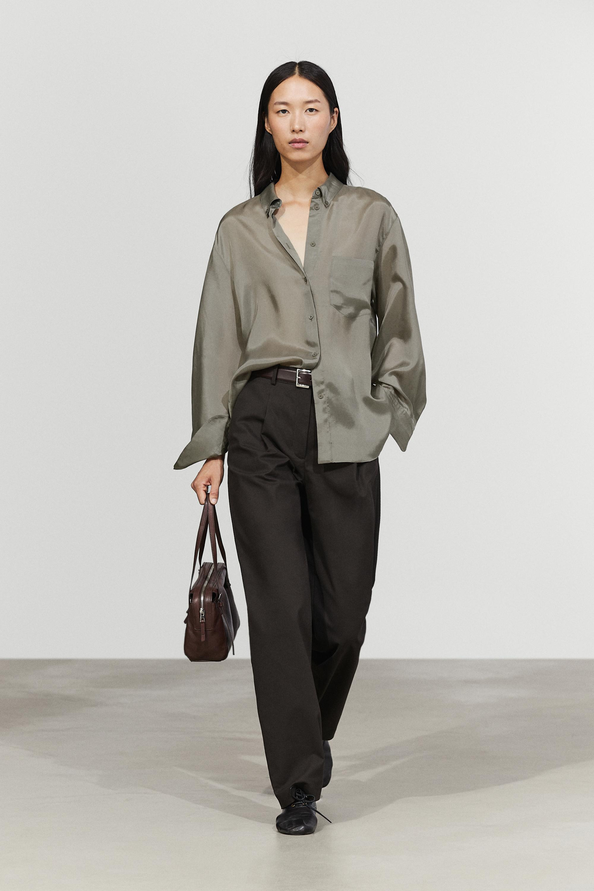 Flowing shirt with pocket detail | Massimo Dutti US