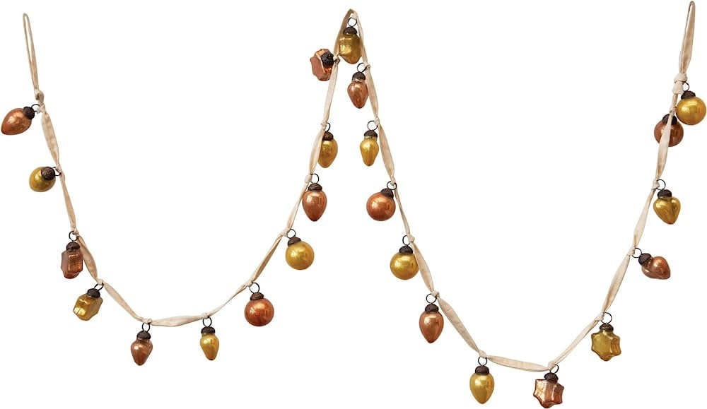 Creative Co-Op 72" L Mercury Ornament, Yellow & Pink Glass Garlands, Yellow/Pink | Amazon (US)