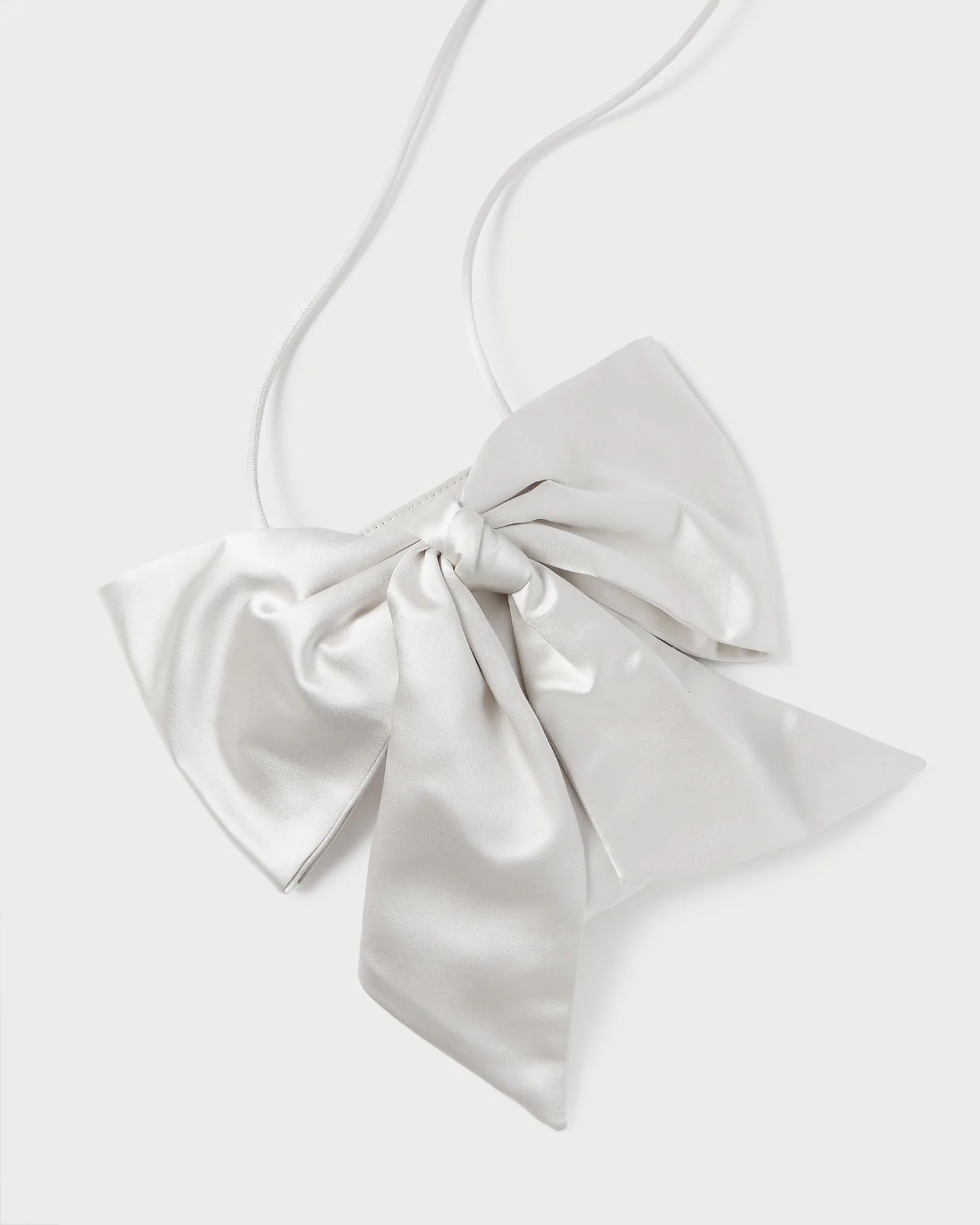 Violet Cream Satin Bow Crossbody | Loeffler Randall