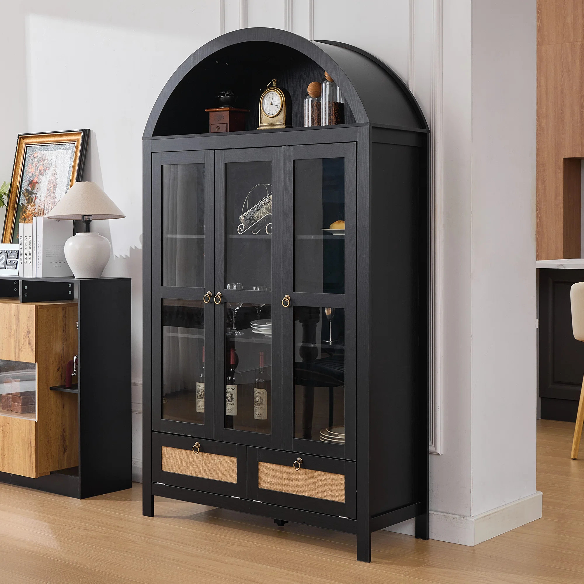 75" Tall Arched Storage Display Cabinet | Wayfair North America