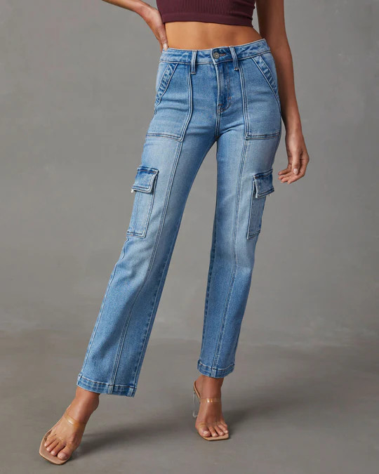 Bexley High Rise Straight Cargo Jeans | VICI