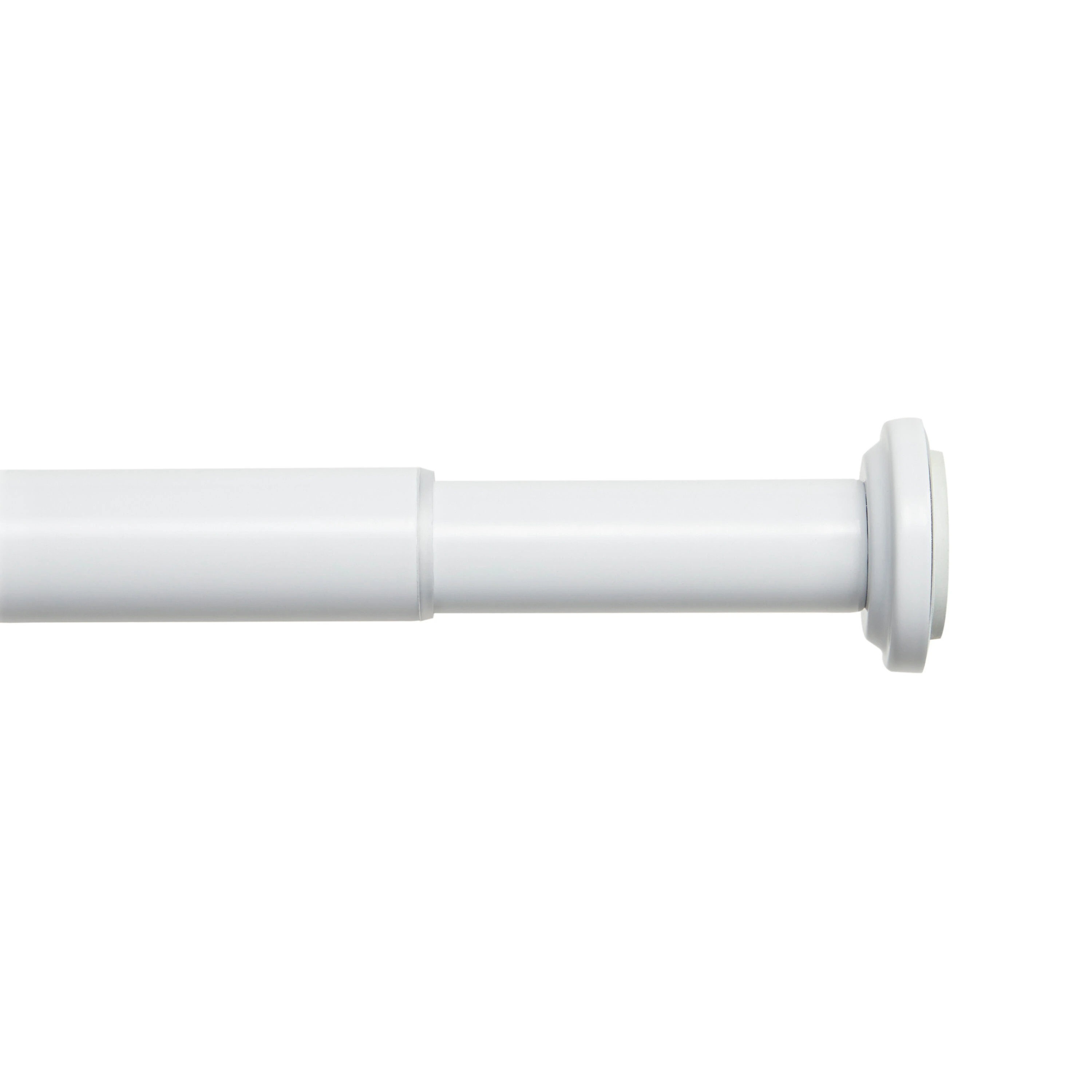 Exclusive Home Tension Rod 48-in to 84-in White Steel Tension Curtain Rod | Lowe's