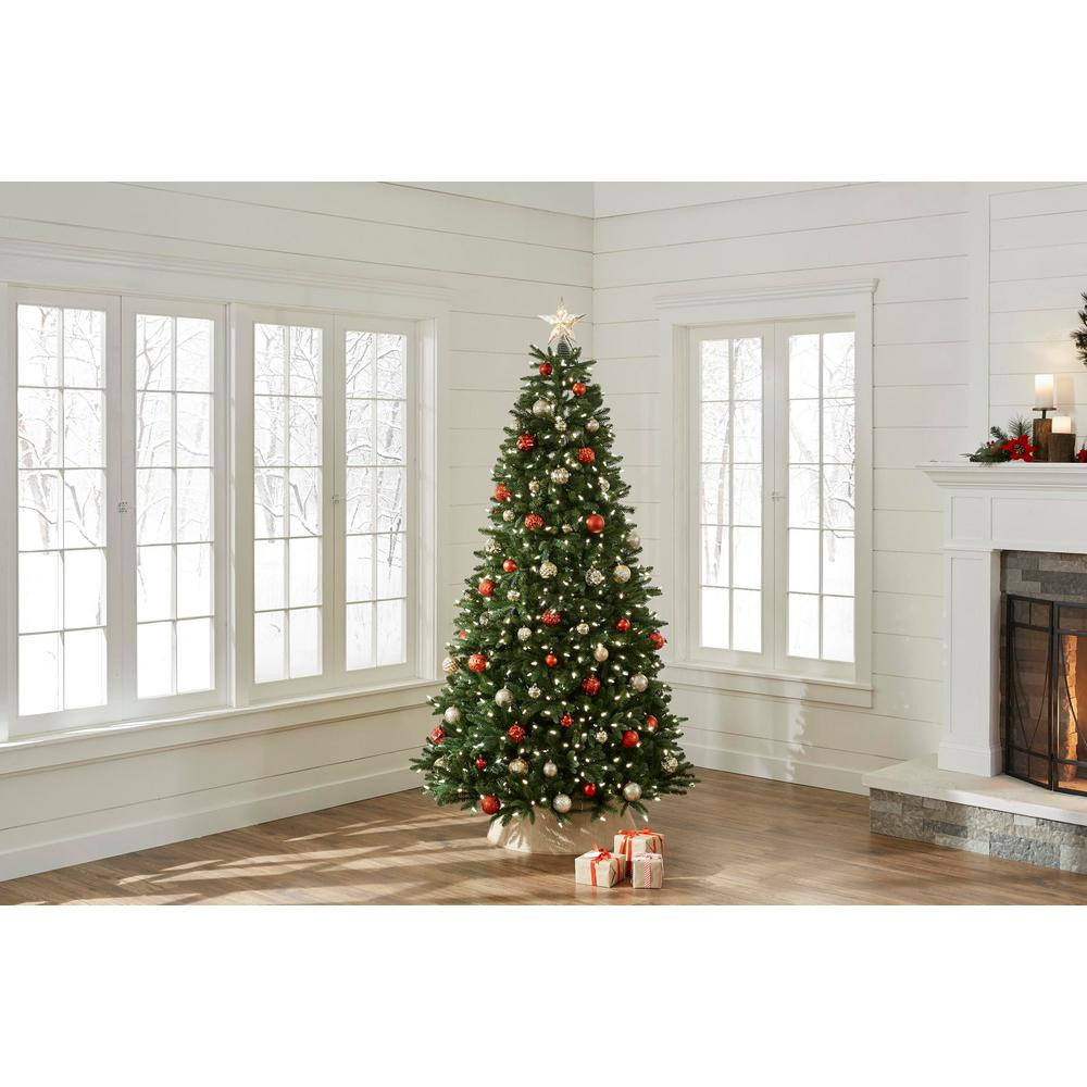 Home Accents Holiday 7.5 ft. Pre-Lit LED European Fir Tree | The Home Depot