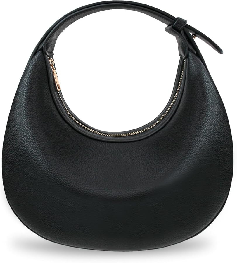 Women Crescent Shoulder Handbag-Large Capacity Crossbody Hobo Purse, Trendy Crescent Bag Clutch H... | Amazon (US)