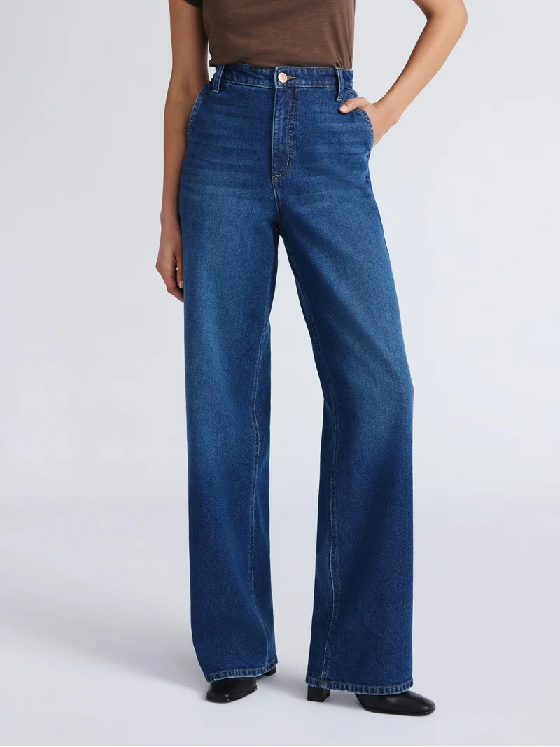 Sofia by Sofia Vergara Women's Diana Relaxed High Rise Straight Jeans, 30", 32.5" and 34" Inseams... | Walmart (US)