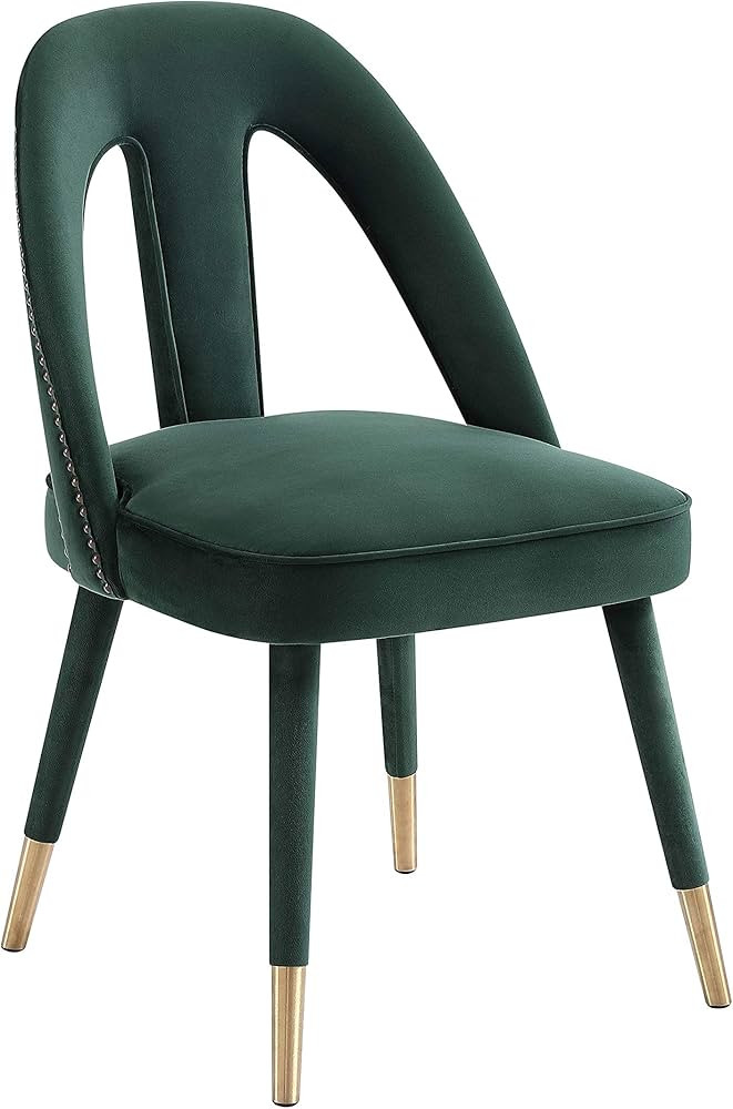 TOV Furniture Petra Contemporary Velvet Upholstered Dining Room Chair with Nailhead Trim Accents,... | Amazon (US)