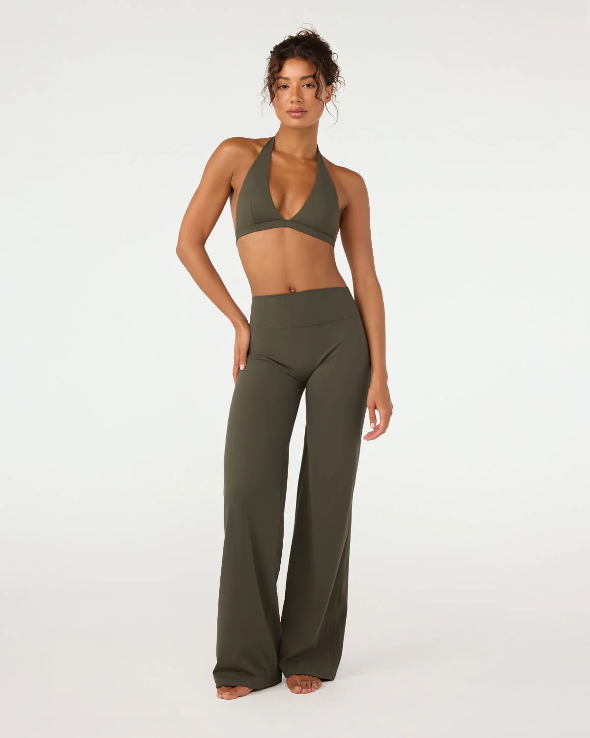 Fade Everyday Pants | Deep Olive | Crop Shop Boutique US