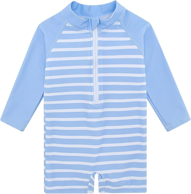 uideazone Baby Toddler Boys Zipper Rash Guard Swimsuit UPF 50+ One Piece Beach Swimwear Bathing S... | Amazon (US)