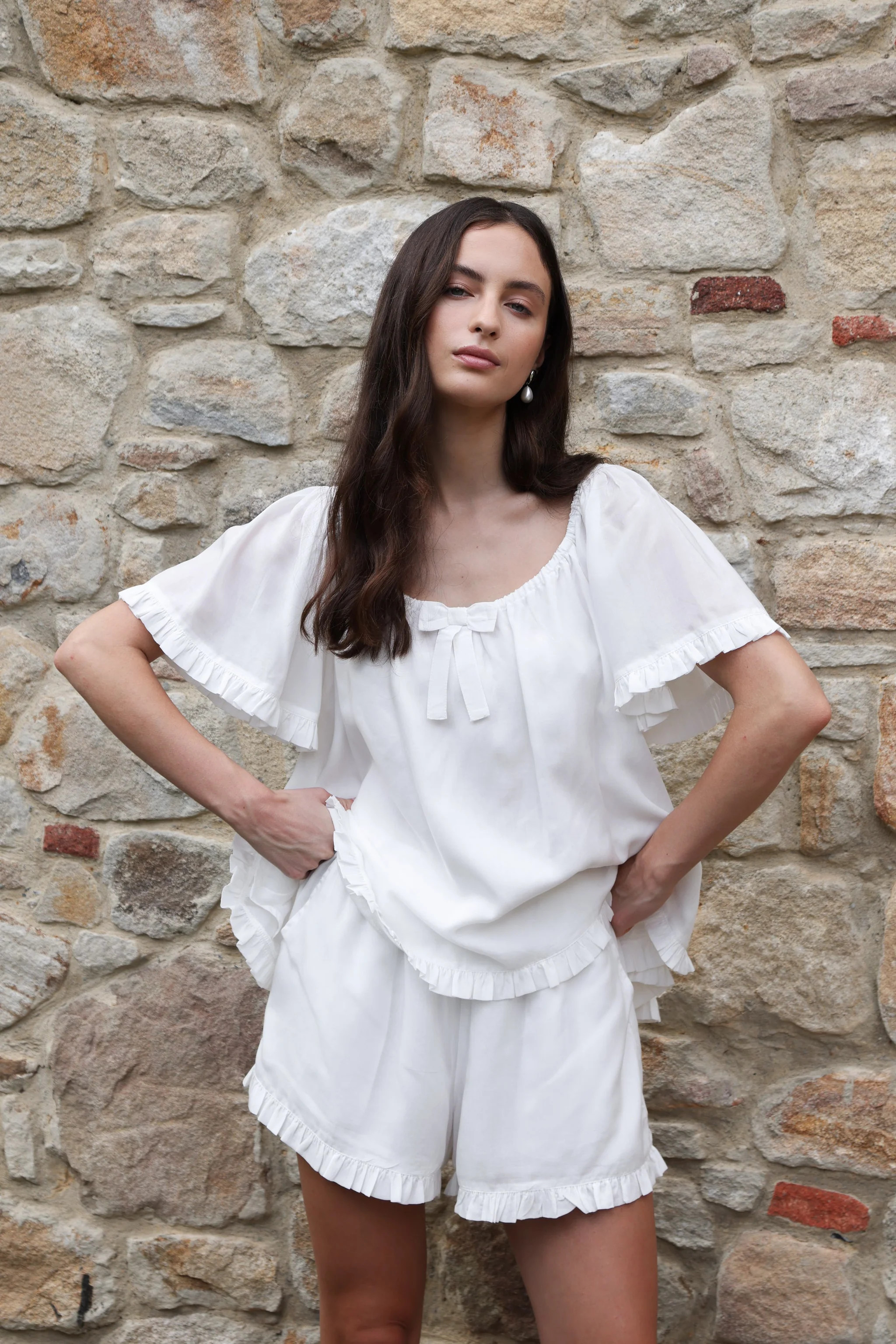 Betty Sleep Set - Lyocell Batiste - Off White | Piyama US