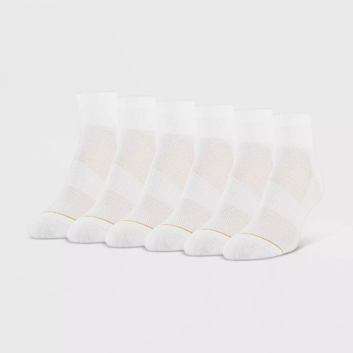 All Pro Women's 6pk Aqua Fx Ankle Athletic Socks - White 4-10 | Target