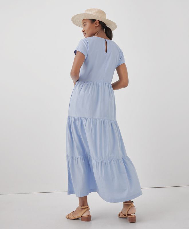 Women’s Sunset Light Gauze Notch Neck Dress made with Organic Cotton | Pact | Pact Apparel