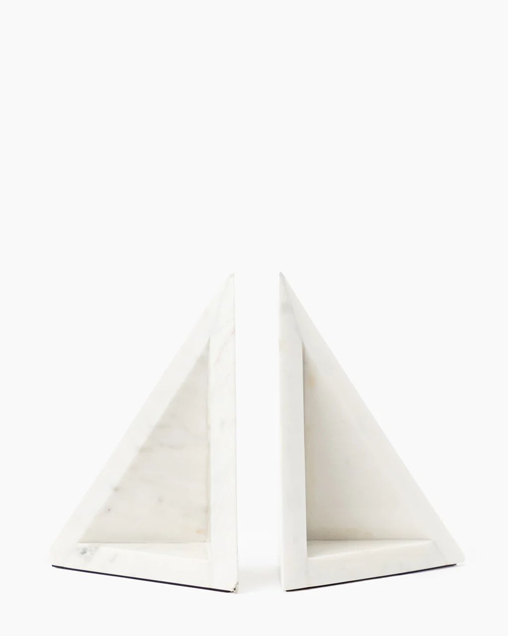 White Marble Pyramid Bookends (Set of 2) | McGee & Co.