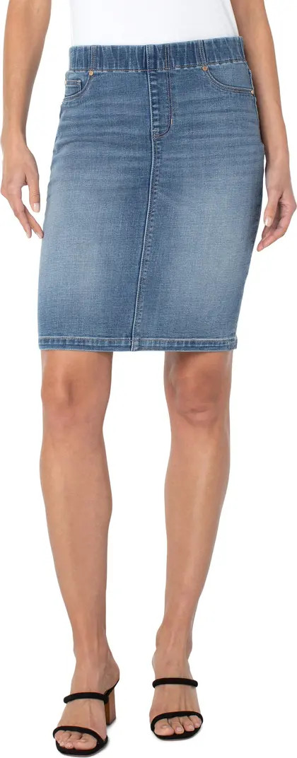Chloe Pull-On Denim Pencil SkirtLIVERPOOL LOS ANGELES | Nordstrom
