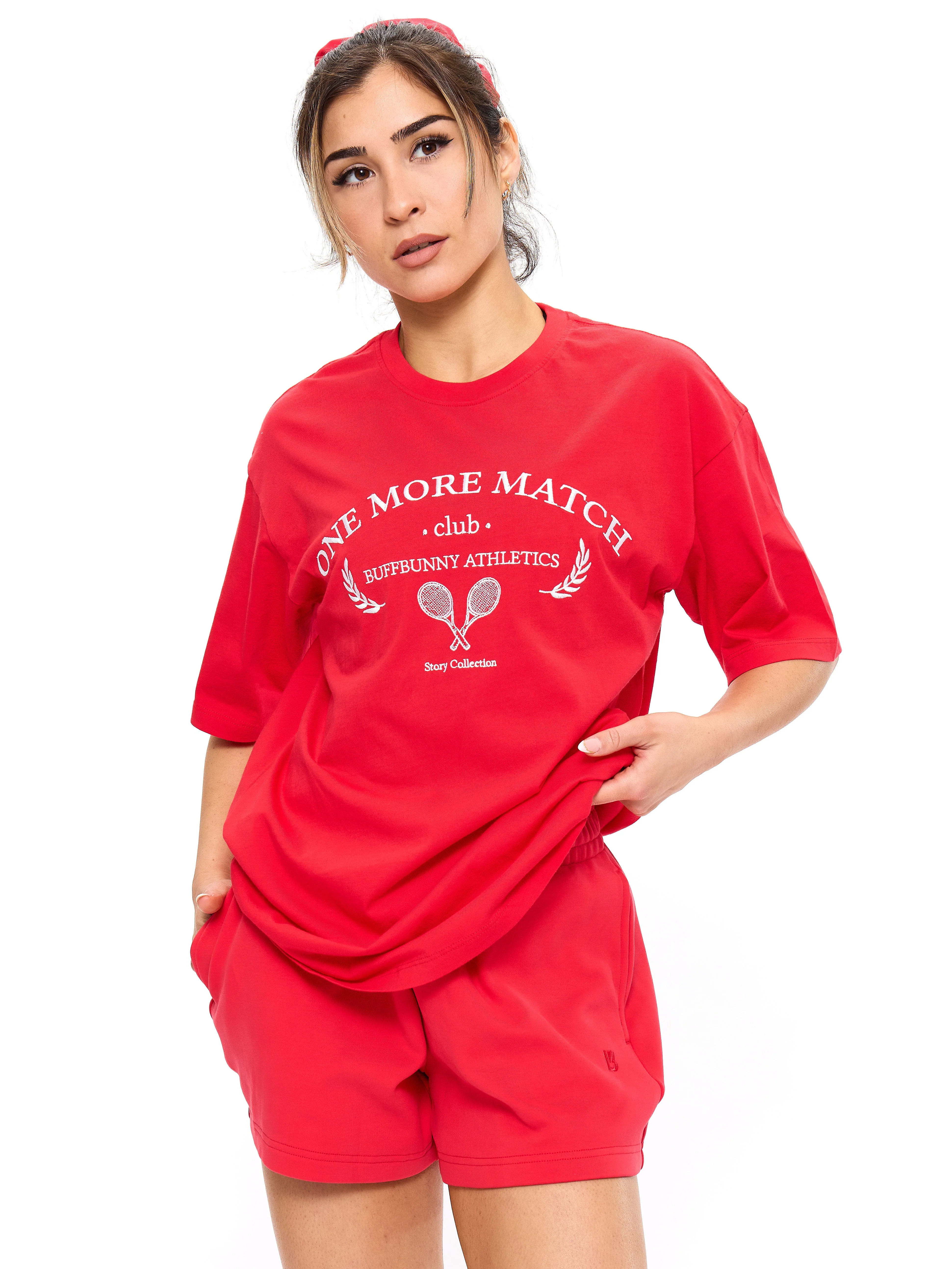 Match Short Sleeve Tee - Salsa Red | Buffbunny
