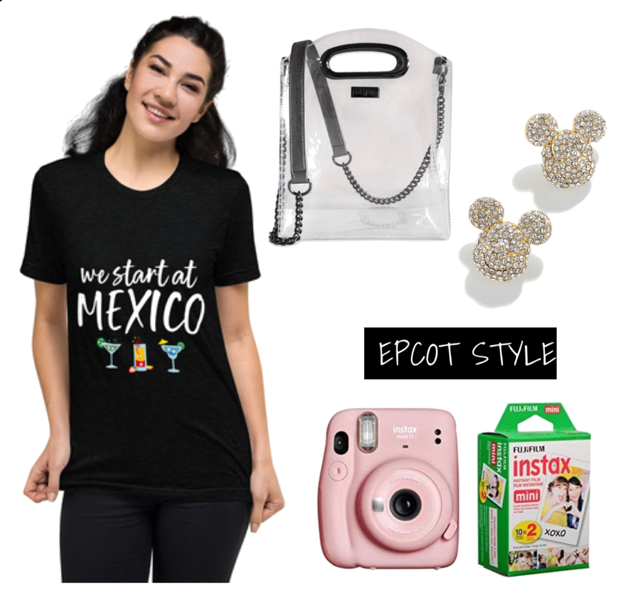 EPCOT OUTFIT - T shirt comes in a lot of sizes and colors. Mexico. Disney. Walt Disney world.  Disneyland. Bauble bar. Etsy. Amazon finds. Packed party. Earrings. Mickey  

#LTKitbag #LTKunder50 #LTKtravel