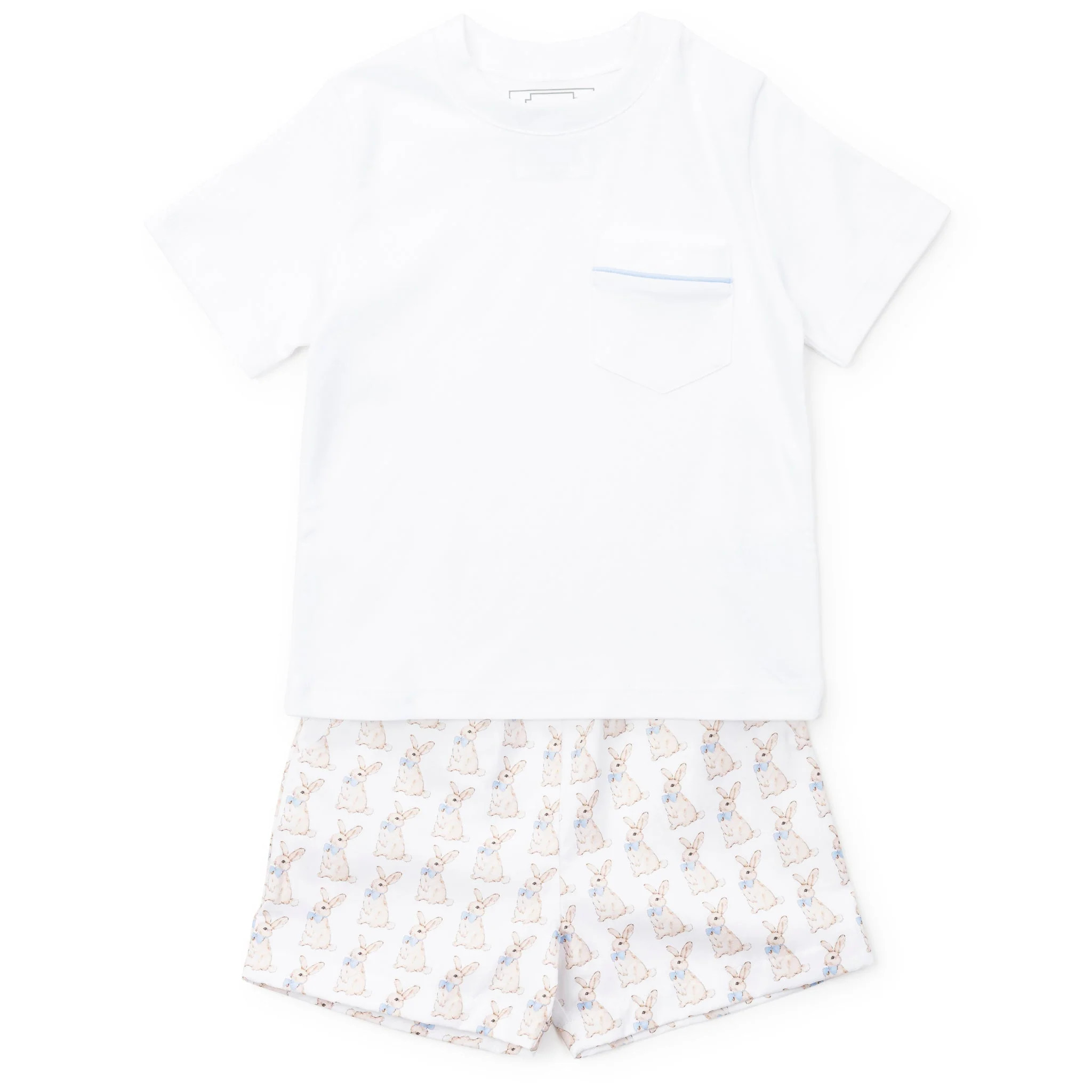 Hudson Boys' Short Set - Easter Bunnies Blue | Lila and Hayes