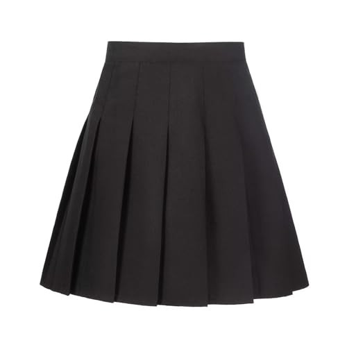 Pleated Skirts for Kids Girls Black Mini Skater Tennis Outfits with Shorts School Uniform Skorts Size 4 | Amazon (US)
