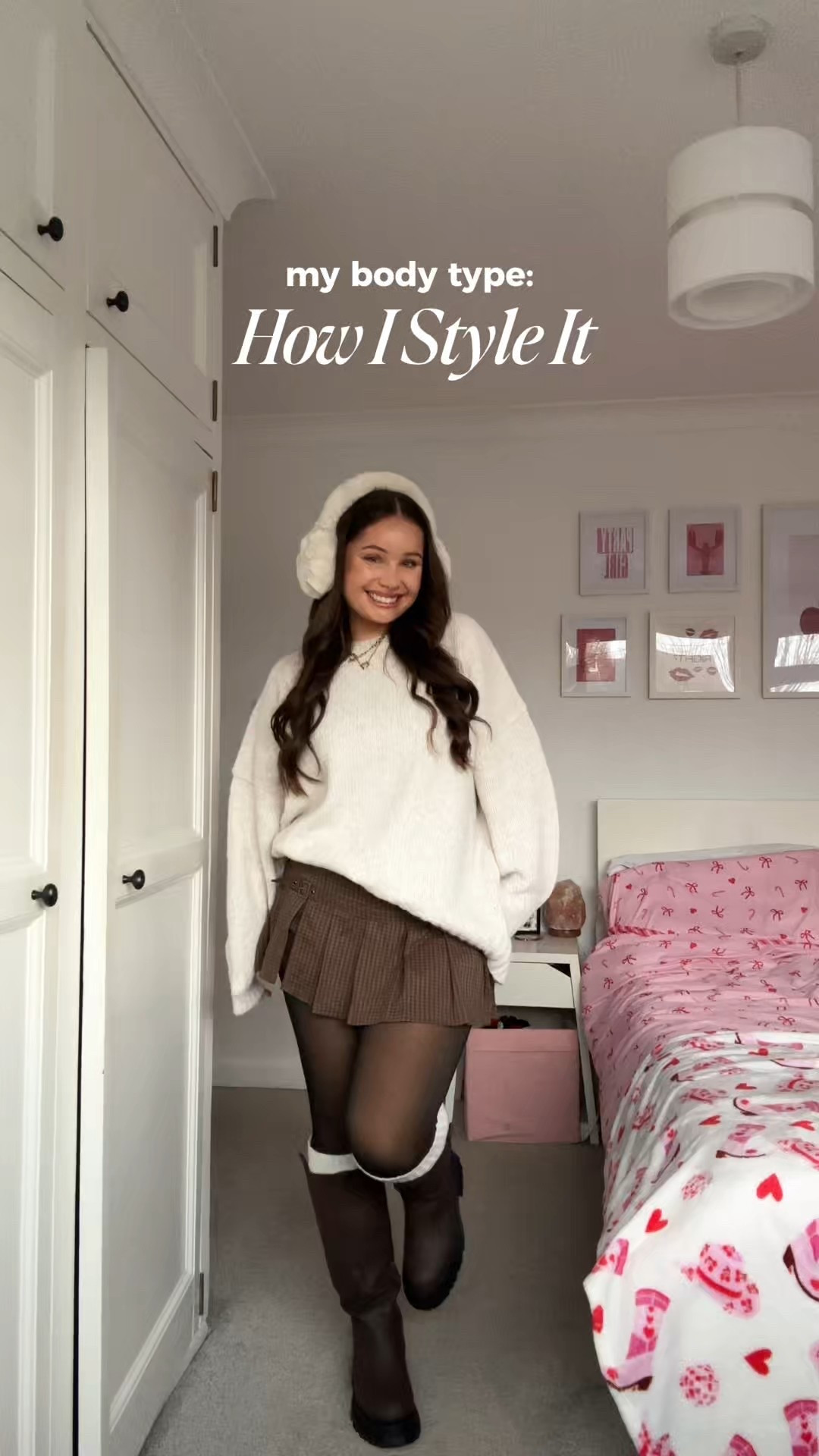 obsesseddd with this fit!! 

- skirt is a large
- jumper is a medium
- jacket isn’t exactly the same as linked, but very similar!! i got it from bershka last year, in a large
- tights (unlinked) are from OUFALI on tiktok shop! 

#LTKwinter #LTKmidsize #LTKuk