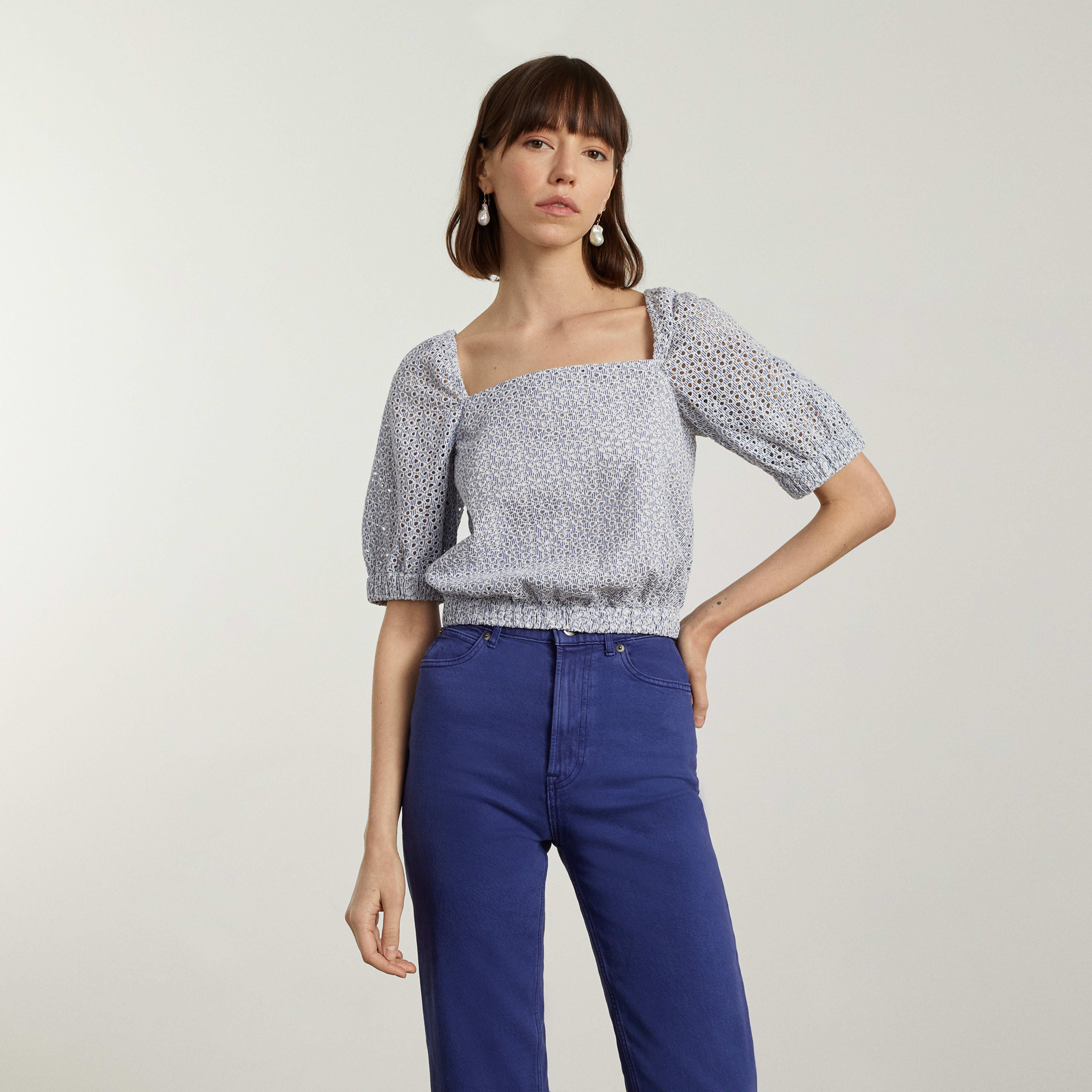 The Eyelet Puff Sleeve Top | Everlane