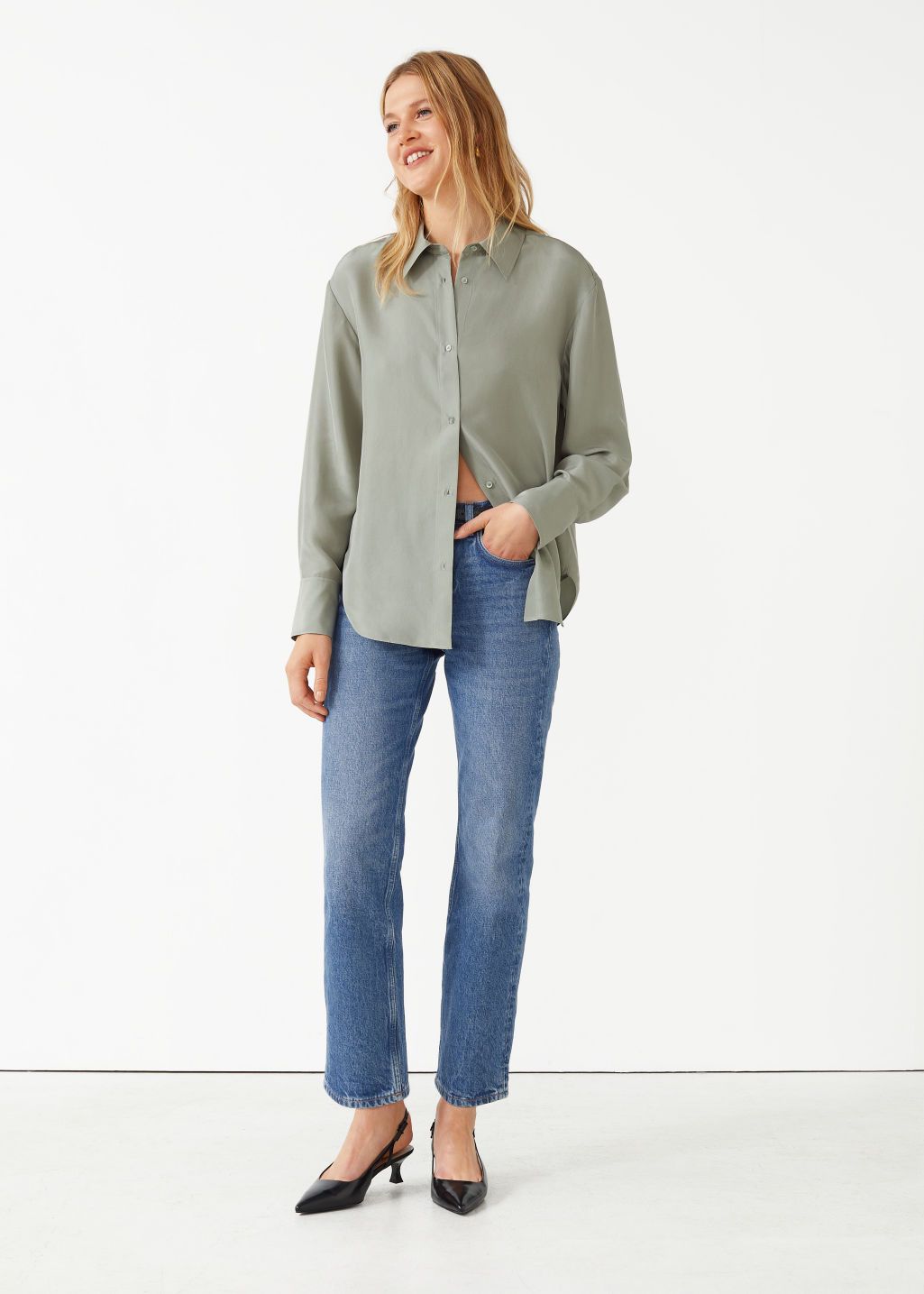 Straight Mulberry Silk Shirt | & Other Stories US