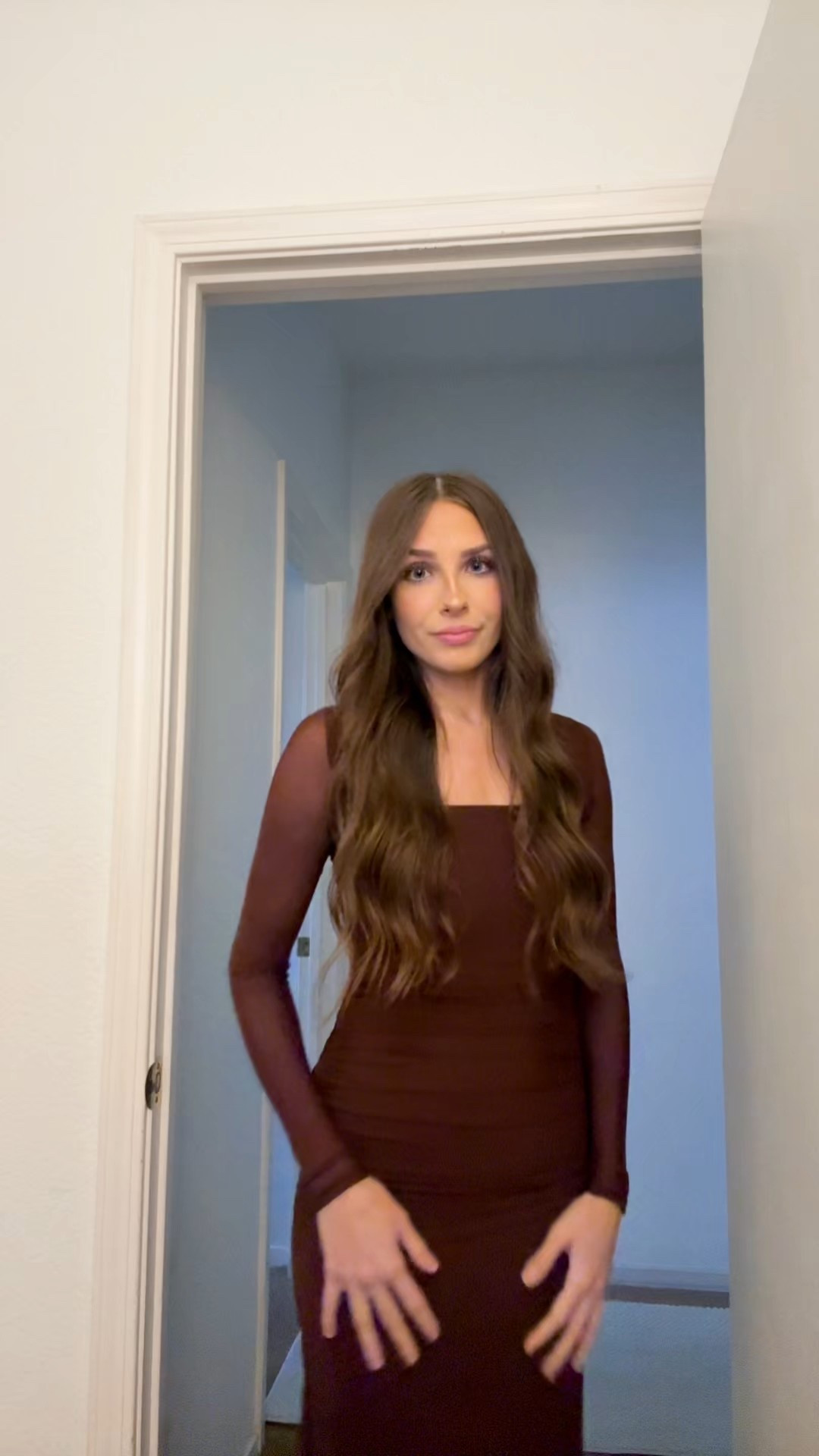 most beautiful long sleeve mesh midi dress🤎 perfect for church and any event including wedding guest dress #ltk #mididress #wedding #weddingguest #ltkfinds #girls #church #mesh #meshdress #amazon #fashion #style #love #ootd #outfit 

#LTKSaleAlert #LTKWedding #LTKCyberWeek