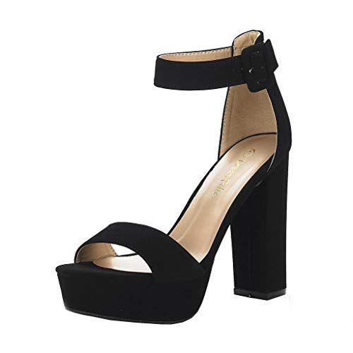 DREAM PAIRS Women's Hi-Lo High Heel Platform Pump Sandals | Amazon (US)