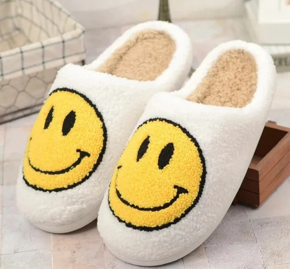 Smiley Face Slippers/ Smile Slippers/ Happy Face Slippers/ | Etsy | Etsy (US)