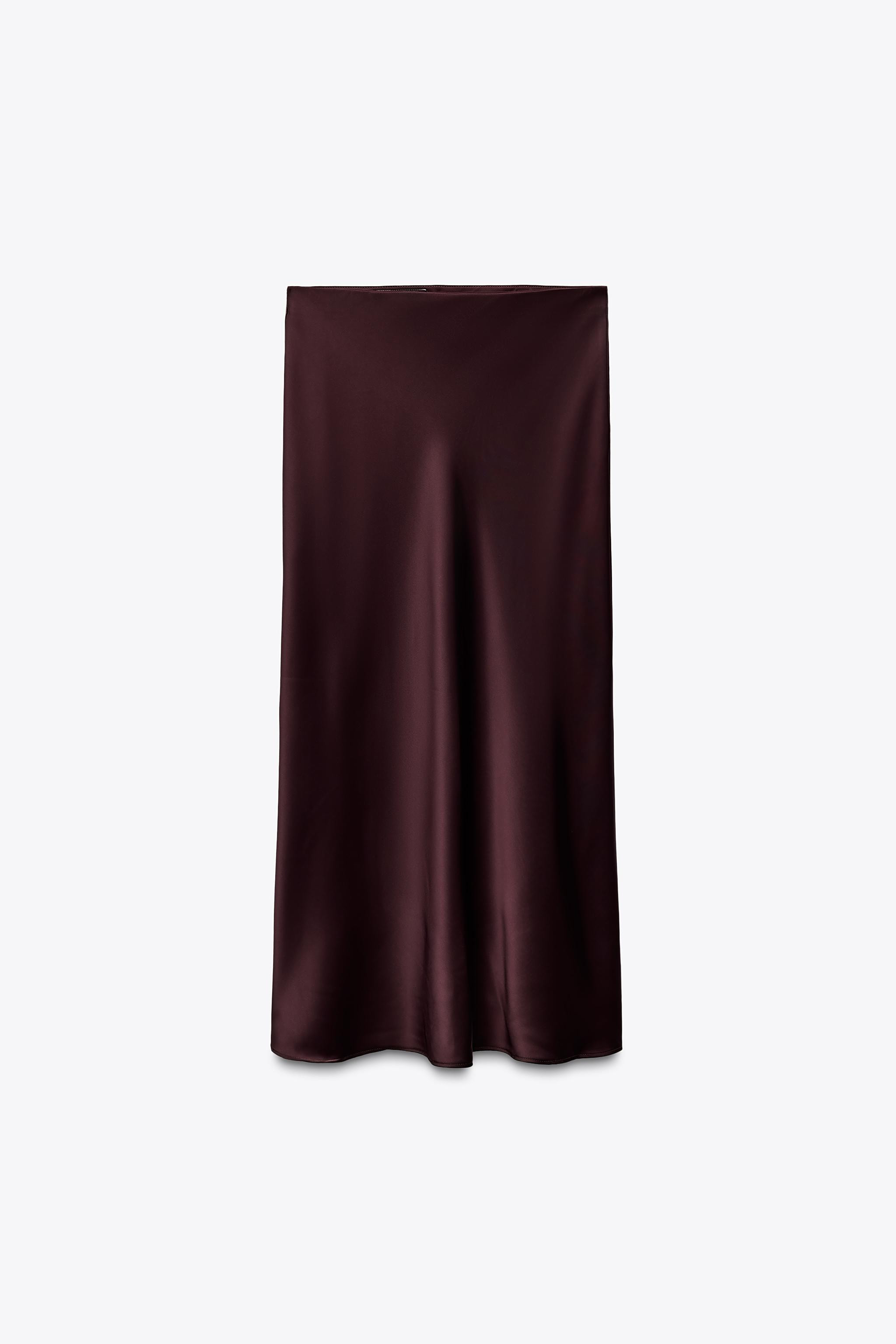 SATIN MIDI SKIRT | Zara UK