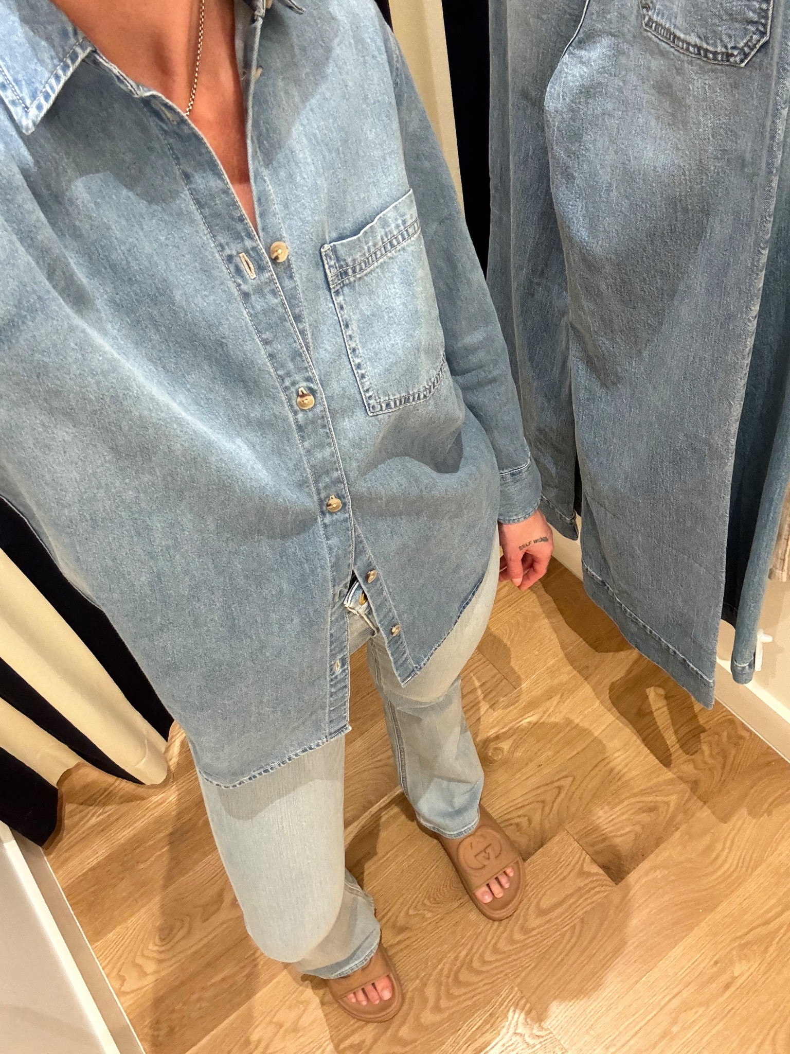 Denim on denim is trending and I’m loooooving it! #morganiverson #denimondenim #springootd

#LTKstyletip