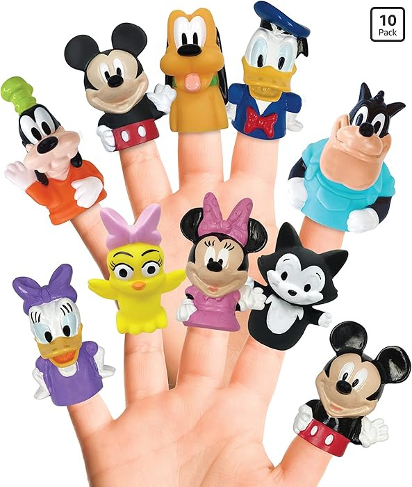 Disney Mickey & Friends 10-Piece Finger Puppet Set - Party Favors, Educational Story Time, Floati... | Amazon (US)